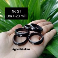 MATA HITAM 1 black eye ring size 21 kokka kaukah