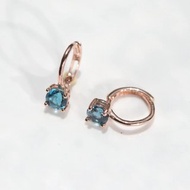 14K London Topaz Lock Earring 倫敦托帕石耳扣耳環