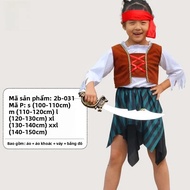 Caribe Cướp Biển Trình Diễn Trang Phục Trẻ Em Jack Sparrow Bộ Trang Phục Co Giãn Khiêu Vũ Hiện Đại S