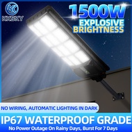 KKSKY 1500 watts All In One 3 Sides Solar Light Human body sensing Solar Street outdoor Lighting 500