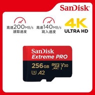 Extreme Pro MicroSDXC 256GB UHS-I 200MB/R 140MB/W 記憶卡 (SDSQXCD-256G-GN6MA)