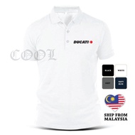 Ducati Motorcycle Motorsport Polo Tee T-Shirt Embroidery Logo EDR-054