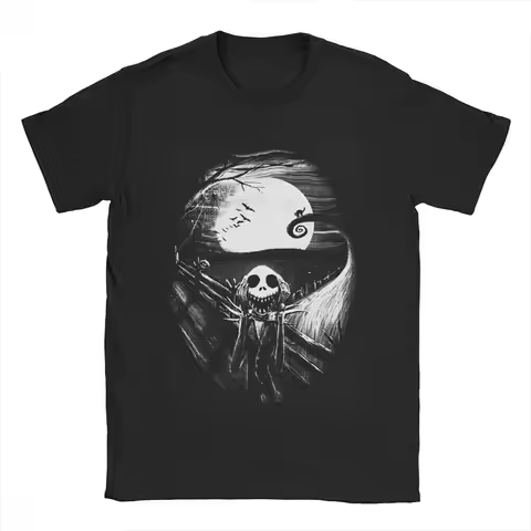 The Scream Before Christmas T Shirt Men Cotton T-Shirt Nightmare Before Christmas Jack Skellington G