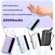Mini Portable Fast Charging Power Bank Cable Powerbank 20000 Mah 4 in 1