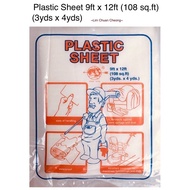 10pkt Plastic Drop Cloth 9ft x 12ft (108sq.ft)