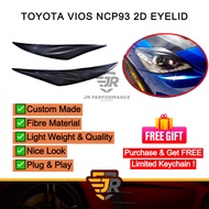 JR Custom Made 2D Eyebrow Eye Cover Eyelid Toyota Vios NCP93 Kening Lampu Car Accessories Bodykit Ex
