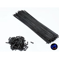 700C BICYCLE RACING SPOKE STEEL 14G x 278mm / 291mm / 293mm BLACK (10 pcs)