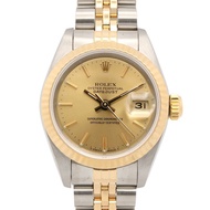 勞力士 Datejust 98 系列腕錶，18K（黃金）不鏽鋼，女士款，金色錶盤，香檳色錶帶，69173
