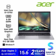 NOTEBOOK โน้ตบุ๊ค ACER ASPIRE 3 A315-59-34T3 PURE SILVER โดย สยามทีวี by Siam T.V.