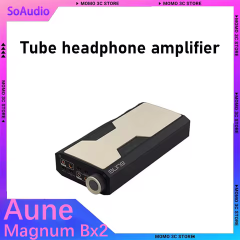 Aune Magnum Bx2 Pure Class A Tube Headphone Amplifier 4.4/ 3.5mm Dual 6P1 Vacuum Tube Rca Single End