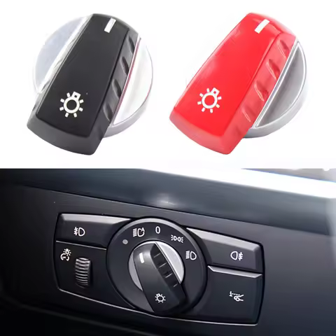 Replacement Headlight Switch Knob Headlight Lamp Switch Rotary Knob Button Cap for BMW X5 X6 E70 E71