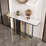 Marble console table, foyer entrance table, modern minimalist strip cabinet, Meja Masuk hotel consol