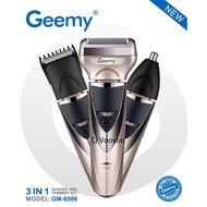 Professional Wireless 3 in 1 GM-6566 Hair Trimmer Mesin Rambut Cukur Potong Gunting Rechargeable Gee