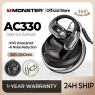 Monster Open Ear AC330 Open Ear Earphone Bluetooth 5.4 Wireless Earphone IPX5 Waterproof Sport Earph