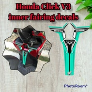 Honda Click V3 Inner Fairing Sticker Decals For Honda Click 125V3 Honda Click Accessories