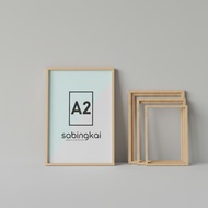 A2 Wooden Photo Frame A2 Size Wooden Photo Frame 42 x 59.4 cm Natural Pine Wood Frame