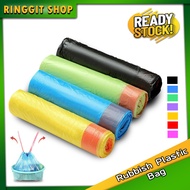 Ringgit Shop  Garbage Rubbish Plastic Bag comes with string (Plastik sampah bertali) 1 roll x 15pcs High Capacity Volume