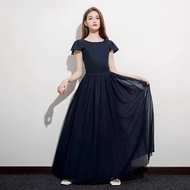 Girl Piano Guzheng Performance Big Kids Violin Performance Evening Dress Children Chiffon Long Comma