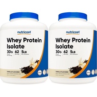 Nutricost Isolate Whey Protein Powder, Vanilla, 5 pounds (Pack of 2)