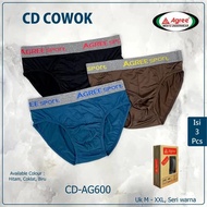 AGREE [1 BOX CONTAINS 3 PCS] AGREE SPORT CLASSIC MEN'S UNDERWEAR AG- 600