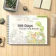 100 Days Coloring Book 100 Days Coloring Book/ 100 Themes Children's Coloring Pictures 100 Days Colo