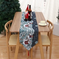 Dining Table Christmas pp24 Cuffed Jacquard Tablecloth Christmas Snowman Decoration 2025 Christmas T