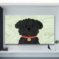 32-85 Inch Oil Painting Puppy Television Cover All-Inclusive Elastic TV Dust Cover Cloth Household LCD TV Cover Cover