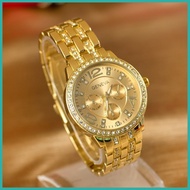 ✅ ❏ ✤ Luxury Style Fashion Women Gold Rhinestone Wrist Watches Geneva Elegant Quartz Bracelet Watch
