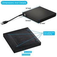 [Stockist.SG] Blingco USB 2.0 External CD DVD Drive Slim Portable External CD-RW Drive DVD RW Burner Burner Player for L