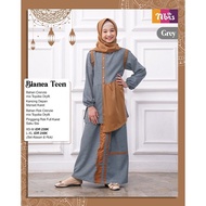 Nibras TEEN GAMIS BIANCA TEEN / Set Of Skirt GAMIS Clothes MUSLIM Children Women SARIMBIT