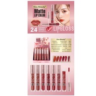 KISS BEAUTY MATTE LIPGLOSS FULL BOX.
