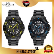 [Original With 2 Year Warranty] Coach Kent Black Men Watch 14602562 14602563