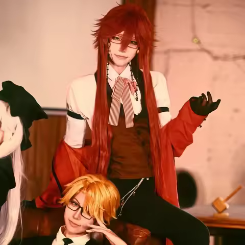 Oh, Black Butler II. Ronald Knox Cosplay Costumes Red Butler Cosplay Costumes Two-dimensional Anime 