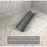 Oval PVC Gutter Pipe Gutter HR RG 6 3 6 Inch Per Meter