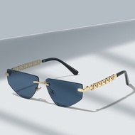 Rimless Sunglasses UV Protection Outdoor Sunshade Fashion Trend Shades*--&