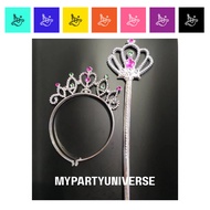 1Set KIDS CROWN TIARA AND WAND SET PLAYING BIRTHDAY TOY DOOR