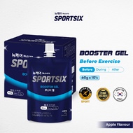 SPORTSIX Booster Gel 60g X 10's (Apple) Pre Workout, Energy Gel, Energy Booster, Amino Energy