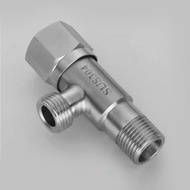 tainless Steel One Way Angle Valve 1/2" Angle Valve With Ring Cover For Faucet Toilet