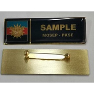 NAME TAG ASKAR TUDM GOLD METERIAL PENGAWAI