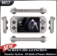 2024 เครื่องเล่นวิดีโอเกมมือถือ M17 64G โอเพนซอร์สระบบลินุกซ์ขนาด4.3นิ้วแบบพกพาพกพาจอวิดีโอเกมย้อนยุ