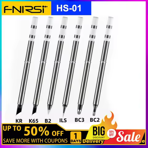 FNIRSI HS-01 Soldering Iron Tip HS01-BC2 B2 ILS KR K65 BC3 Internal Heating Type Lead Free Soldering