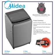 Midea MA200W105D Top Load Fully Auto Washer Inverter Quattro (10.5KG) ✔✔✔
