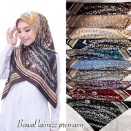 🔥PROMOSI RAYA🔥Tudung Bawal Laimizz Satin Printed Bidang 45 Senang Bentuk