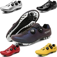 COD Ready Stock Fashion Breathable Mountain Cycling Shoes MTB Spin Bicycle Shoes Mens and Womens wit
