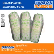 60ml Clear Plastic Cups, 50 pcs | Cup Jelly | Starfruit Pudding 60ml