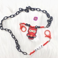 Face Mask Chain For Kids Big Hero 6 Face Mask Necklace Baymax Face Mask Strap Rantai Topeng Muka Big