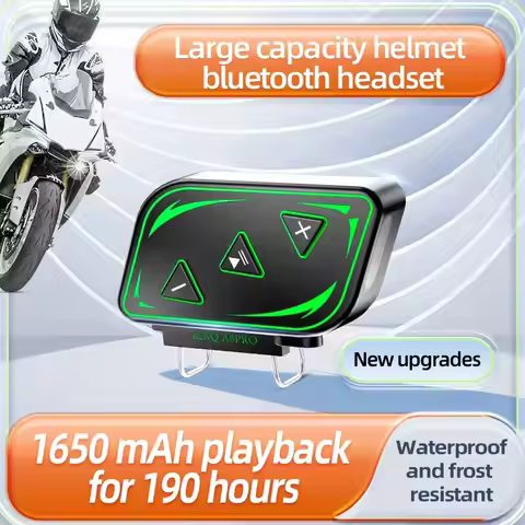 A8 PRO Motorcycle Helmet Bluetooth Headset Wireless V5.3 Waterproof Handsfree 1650mAh Call Music Ear