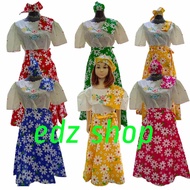 filipiniana kimona at saya.kids to teens