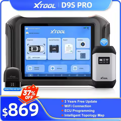 XTOOL D9S PRO Bluetooth Diagnostic Tool ECU Coding Programming Automotive Scanner Key Programmer Top
