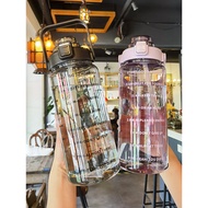 水瓶可愛 水瓶 2000ml 2,000ml Water Cup Female Super Large Capacity Two Liters High Temperature Resistant L